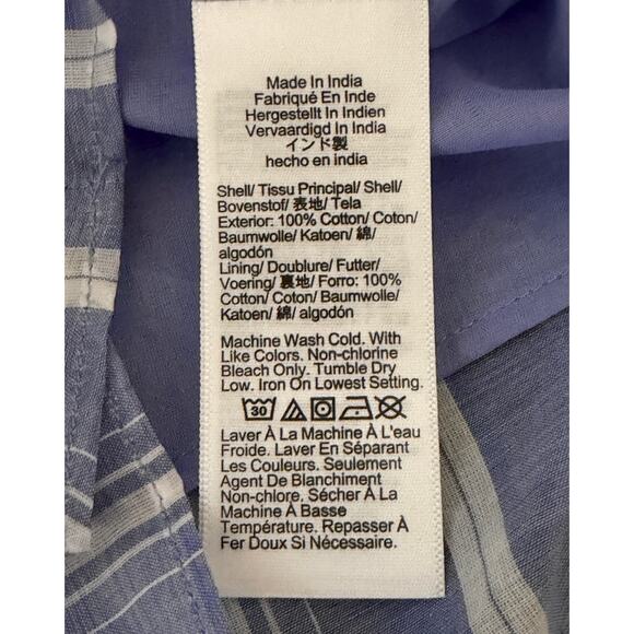 J. Crew Floaty Midi Dress in Striped Cotton Voile XS Beachy Nautical Resort NWT - Picture 12 of 12